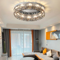 Lámpara de techo moderno de lujo de Smokey Crystal Pends Luxury
